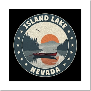 Island Lake Nevada Sunset Posters and Art